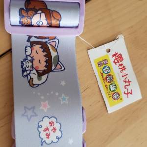 全新 粉紫色 櫻桃小丸子 行李箱 索帶 jumpingym gift chibi maruko chan luggage c...
