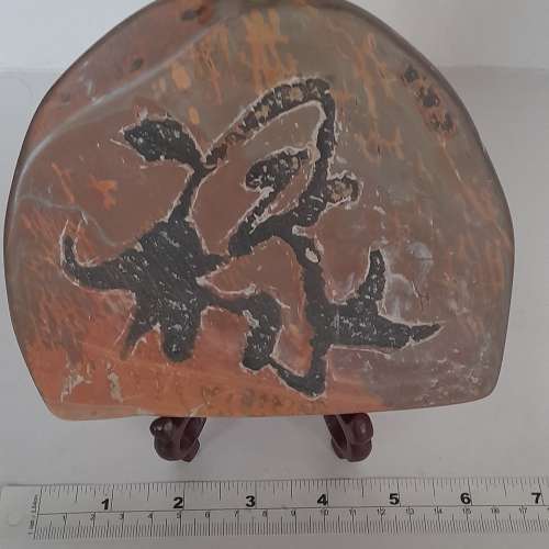 清貨減價出售，一套天然石雕福祿壽擺件。原價八百八十元，現售五百元。no.R27.3.25