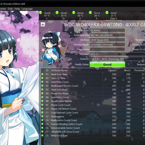 升級轉售 - WD Red NAS 4TB SATA HDD 硬碟 (1套兩隻)