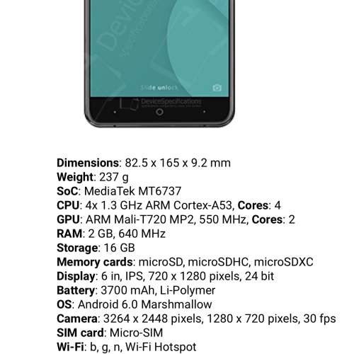 DOOGEE Android phone Model X7pro