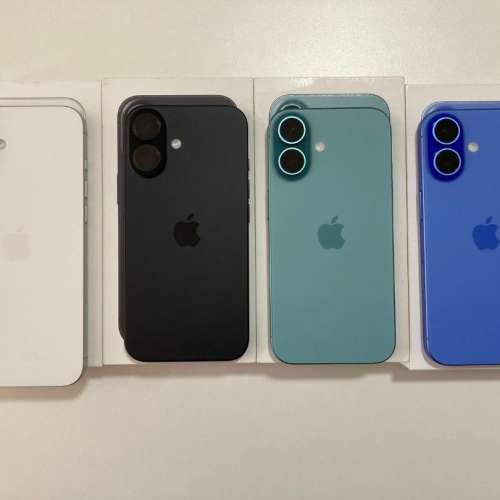 全新 綠/黑/粉紅色 iPhone 16 256gb eSim+實體sim 一年AppleCare 無鎖 原裝無拆 ws...
