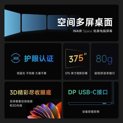 99％ Inair Pro商務AIR眼鏡