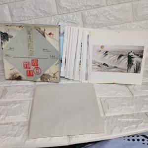 95%新行貨Card art嶺南四家5款水墨畫賀卡20pcs 全套有盒