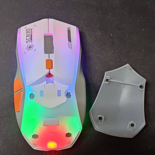 無線電競滑鼠 AULA 充電式 USB-C 太空灰色 RGB