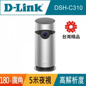D-Link DSH-C310 180° 超廣角網路攝影機 移動偵測 自動錄影 1080p全高清 [行貨,三...