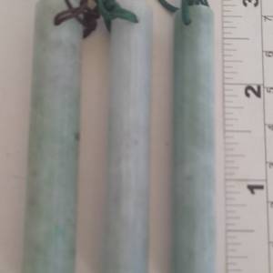 翡翠A玉多用途平安柱，約70x11mm.可以作吊件，手把件，按摩器及敲擊玉鈪聽聲器,每支...