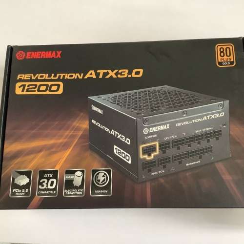[行貨十年保] 安耐美 REVOLUTION ATX 3.0 1200W 12VHPWR 全模 電源供應器大功率電源...