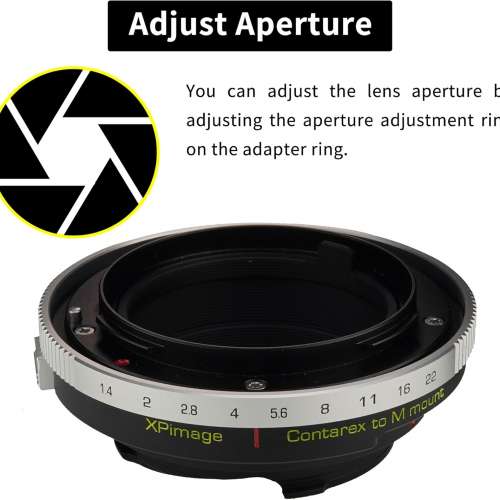 XPIMAGE Lens Adapter Compatible with Contarex (CRX-Mount) SLR Lens To Leica M