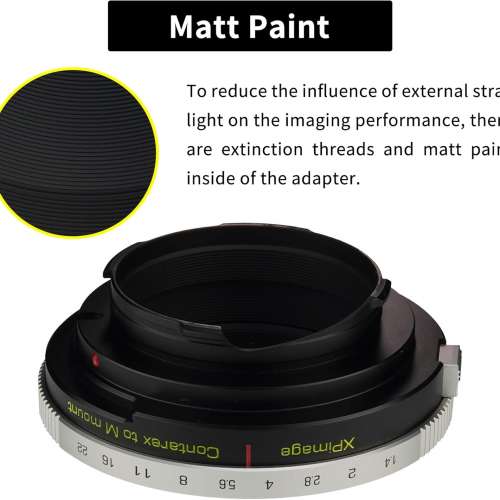 XPIMAGE Lens Adapter Compatible with Contarex (CRX-Mount) SLR Lens To Leica M