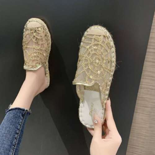 全新 金色 涼鞋 平底鞋 39碼