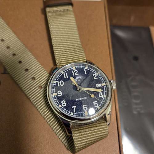Kuoe Old Smith 90-002 Navy with upgraded dial and date