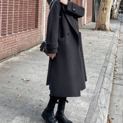 真羊毛韓版闊外套