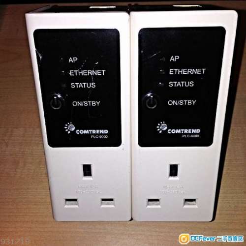 台灣comtrend plc-9000 power line 電力網絡連線器 每個 99%new