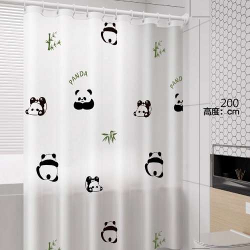 全新熊貓浴簾--浴帘--高200cm x 濶200 cm--連膠環--68元--高和濶可自行裁剪--上水火...