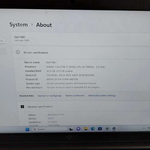 全新Dell Latitude 7490  i7-8650U 20GB RAM,512 GB NVME