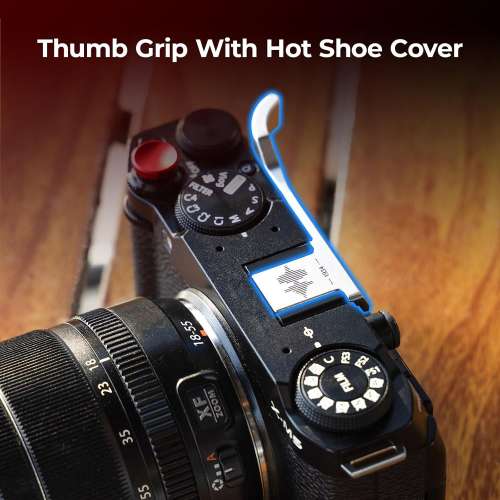 SmallRig Thumb Grip with Hot Shoe Cover for FUJIFILM X-M5 (Silver) - 4877