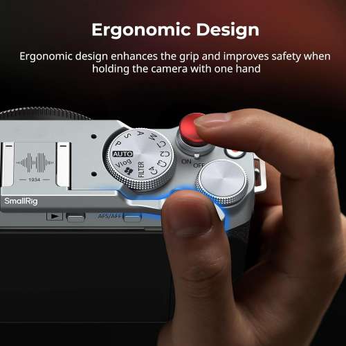 SmallRig Thumb Grip with Hot Shoe Cover for FUJIFILM X-M5 (Silver) - 4877