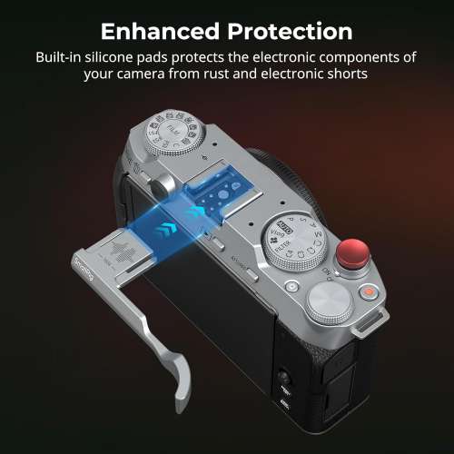 SmallRig Thumb Grip with Hot Shoe Cover for FUJIFILM X-M5 (Silver) - 4877