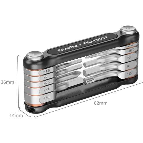 SmallRig x FILM RIOT 10-in-1 Folding Wrench Set (Black) - 4375
