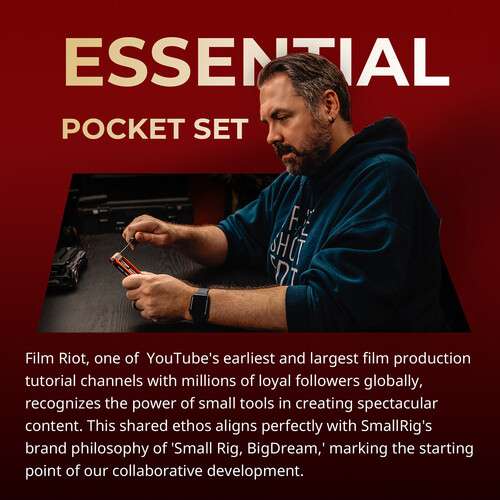 SmallRig x FILM RIOT 10-in-1 Folding Wrench Set (Red) - 4813