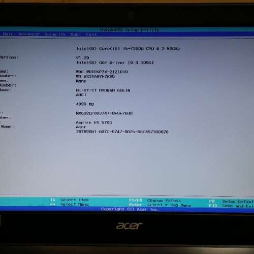 Acer E5-576G/14.0&rdquo;LED/i5-7200U 2.50 GHz/8GB DDR4 Ram/128 SSD+500GB HDD/95%Ne...