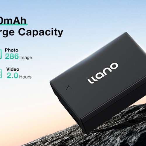 LLANO 綠巨能 LP-E17 Battery Pack With LCD Display Dual USB-C Charger