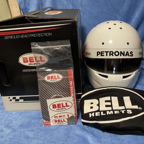 Bell RS7 Pro. White without HAS Hook Race Helmet