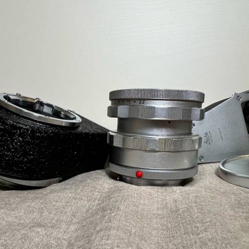 LEICA ELMAR 65mm with VISOFLEX II SYSTEM AND VISOFLEX VIEWFINDER