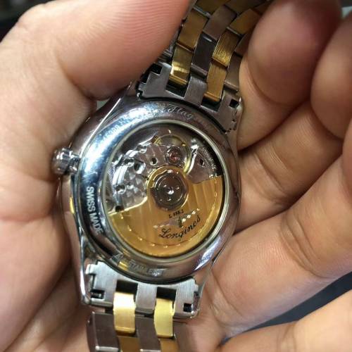 浪琴軍旗系列，錶盤38.5mm，L4.874.3.27.7