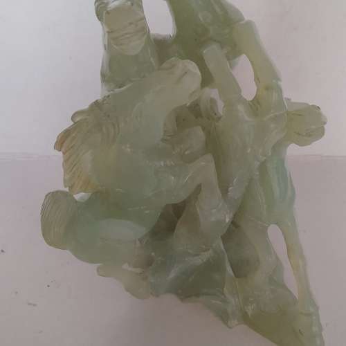 清理存貨減價出售歡迎洽商。7吋新山玉4駿馬擺件，四面全立體雕刻， 重約一公斤， ...