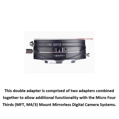 LAINA Double Adapter, Contax / Yashica  And Canon EOS To MFT Tilt & Shift II 移...