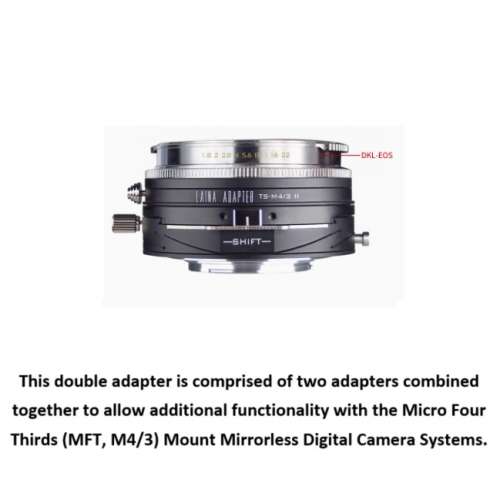 LAINA Double Adapter, DKL And Canon EOS To M4/3 Mount Adaptor Tilt & Shift II