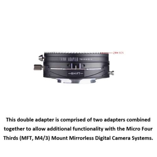 Double Adapter, Rolleiflex QBM And Canon EOS To M43  Tilt & Shift II 移軸、平...