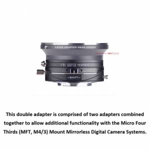 LAINA Double Adapter, Mamiya 645 (M645) And Canon EOS To M43 Tilt & Shift II