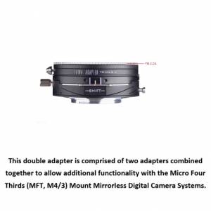 Double Adapter, Praktica B (PB)  And Canon EOS To M43 Tilt & Shift II 移軸、平...