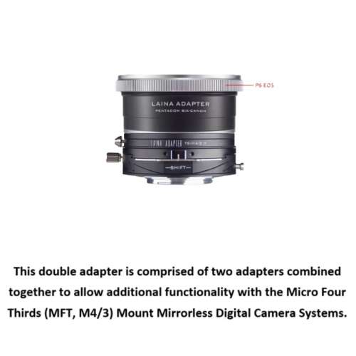 LAINA Double Adapter, P6 And Canon EOS To M43 Tilt & Shift II 移軸、平移組合金...