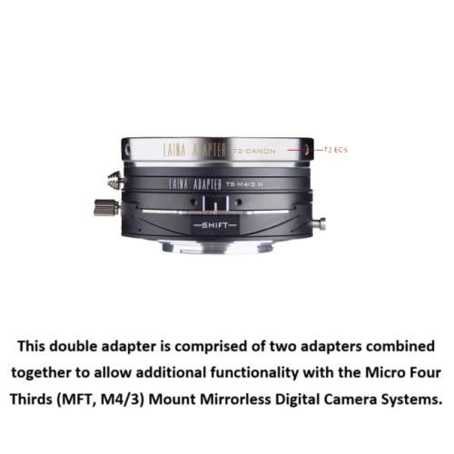 Double Adapter, T-Mount And Canon EOS To M43 Tilt & Shift II 移軸、平移組合金...