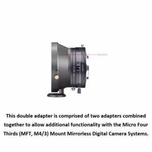 LAINA Double Adapter, Hasselblad V And Canon EOS To M43 Tilt & Shift II