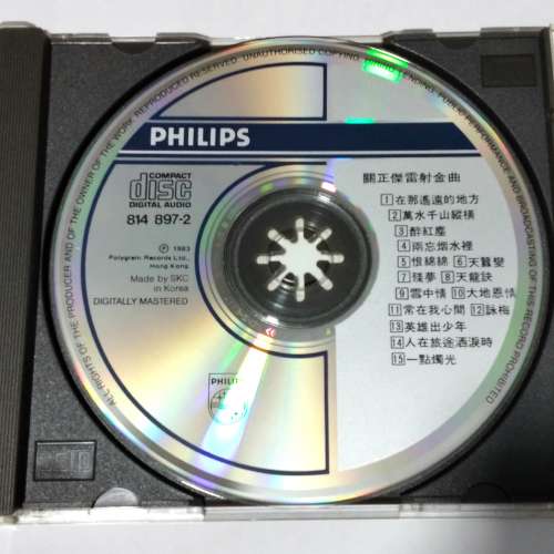 全港最平 關正傑 雷射金曲 T113-01 膠圈舊版CD