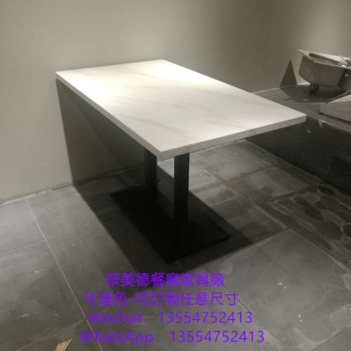 港式餐廳餐枱訂造,收納櫃儲物餐桌檯子訂做,岩板不鏽鋼包邊餐桌訂製,抽屜儲物餐桌枱...