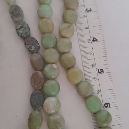 澳洲A玉珠串，圓形/蛋形/桶形，約10/12mm.16寸，可做頸鏈，手鏈其它diy用途。單條13...
