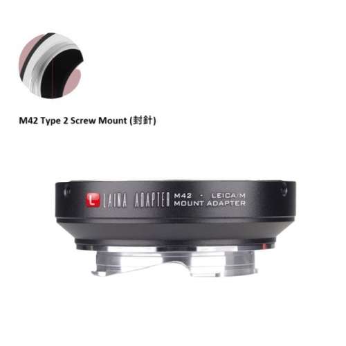 LAINA M42 Type 2 Screw Mount To Leica M Mount Rangefinder Cameras  (封針，金屬...