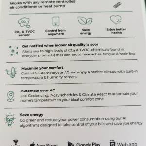 全新SensiboAir Pro (前稱AirQ) 智能空調遙控器 內置空氣質素監察器 (蘋果HomeKit ...