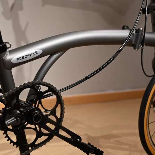 2025 最新款超輕版 ACEOFFIX C5 5速 啞黑色碳前叉鋁合金折叠車 送前後蛙燈叮叮