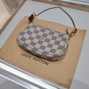 LV棋盤包 Louis Vuitton Pochette Leather Clutch Bag