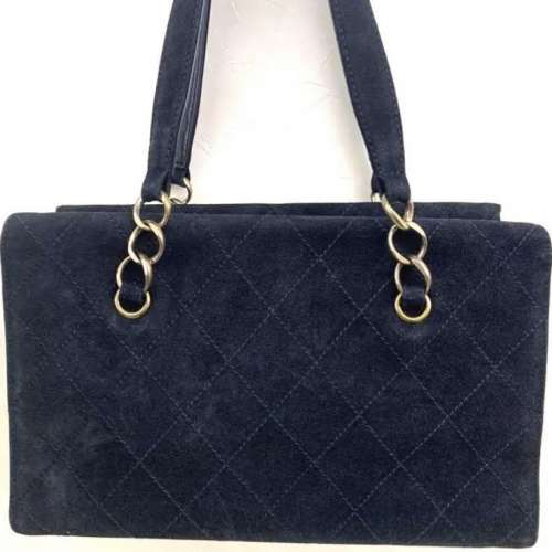 CHANEL黑色經典菱格麂皮托特包  Classic / Timeless Quilted Suede Tote Bag
