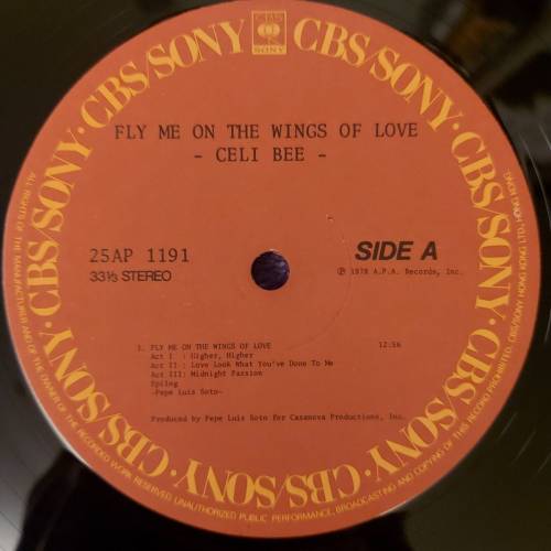 💥黑膠唱片💥Celi Bee - Fly Me On The Wings Of Love (1978 Hong Kong)