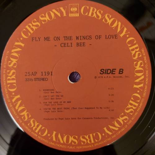💥黑膠唱片💥Celi Bee - Fly Me On The Wings Of Love (1978 Hong Kong)