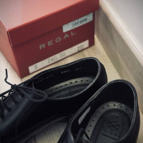 [原1500]Regal日本原廠德比鞋黑色皮鞋24EL-BL Dress Shoe