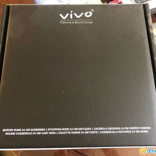 100%全新德國著名品牌Vivo優質琺瑯鑄鐵煲 黑色 24cm直徑*11cm高（不連蓋高度）Not ...